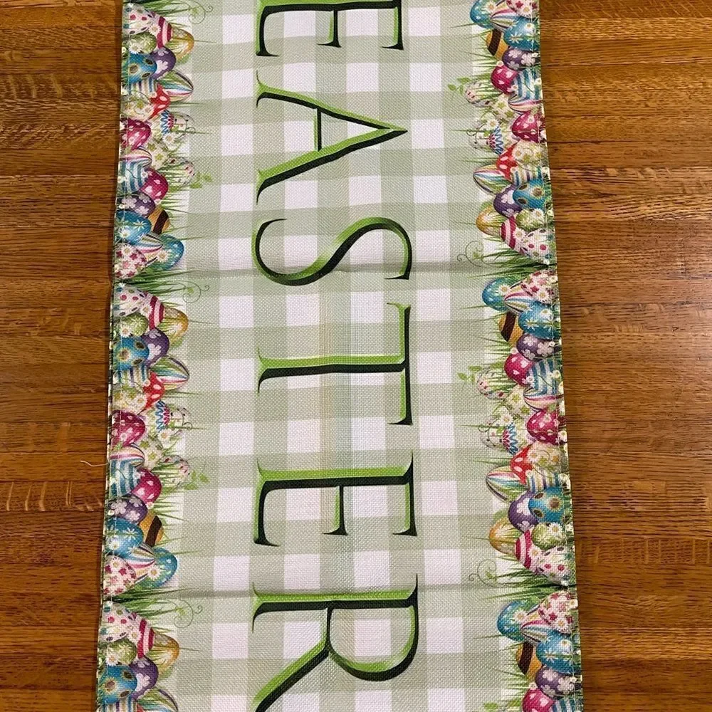 Easter Table Runner Vintage Farm Truck NWT